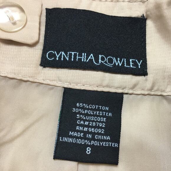 Cynthia Rowley White Lace Overlay Brocade Pencil Skirt Beige Size 8 - Picture 3 of 9